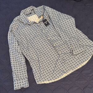 Cremieux Blue Paisley Dress Shirt